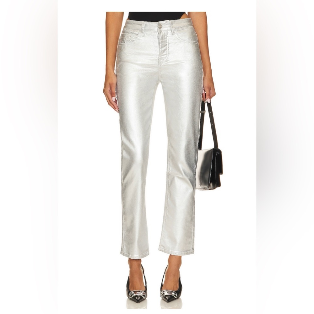 Stylish Silver Metallic Pants
